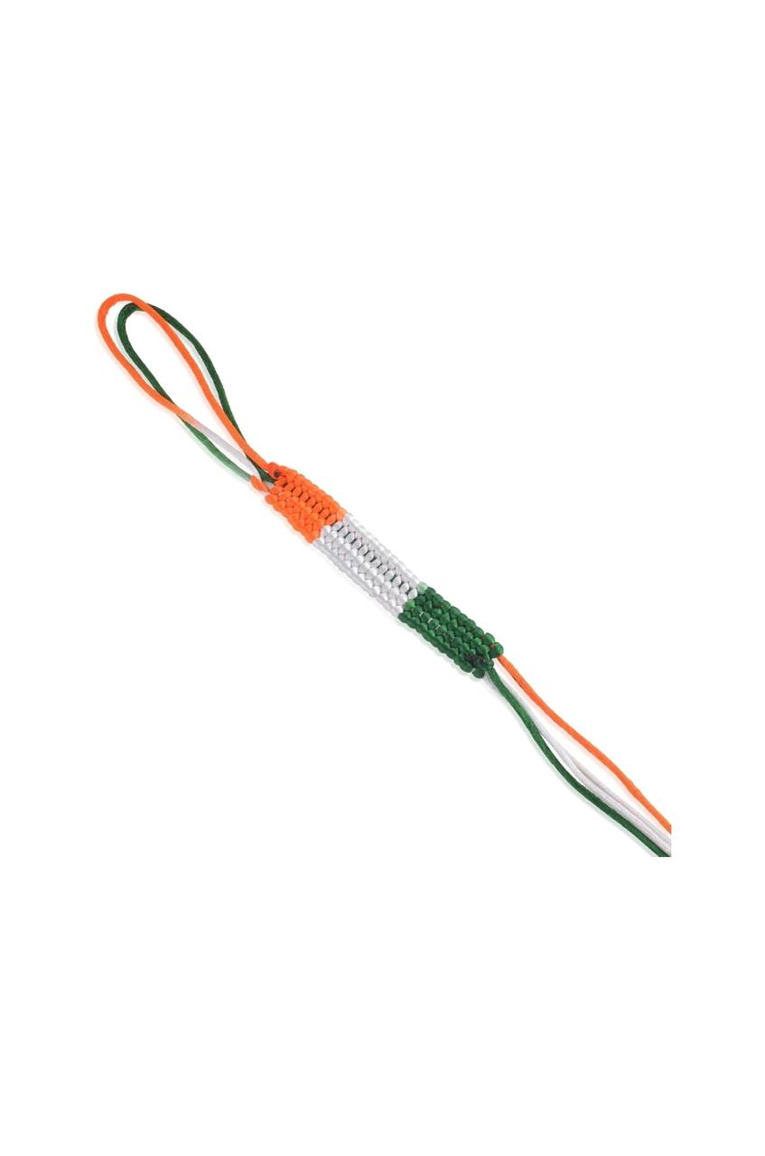 MEMOIR COTTON THREAD INDIA FLAG COLOUR FREE SIZE FASHION BRACELET 