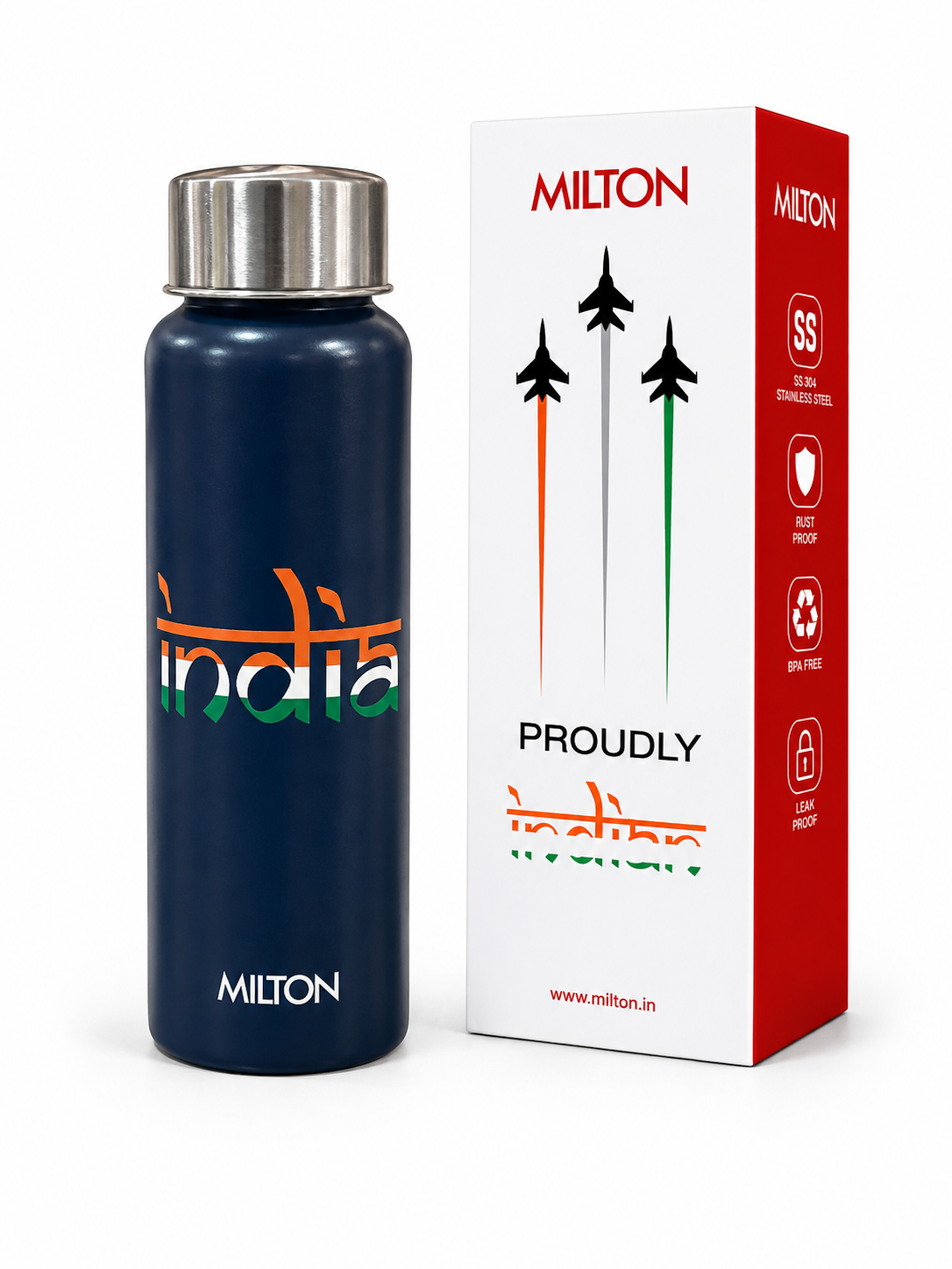 Milton Aqua  Proudly Indian 750 ml Stainless Steel Water Bottle