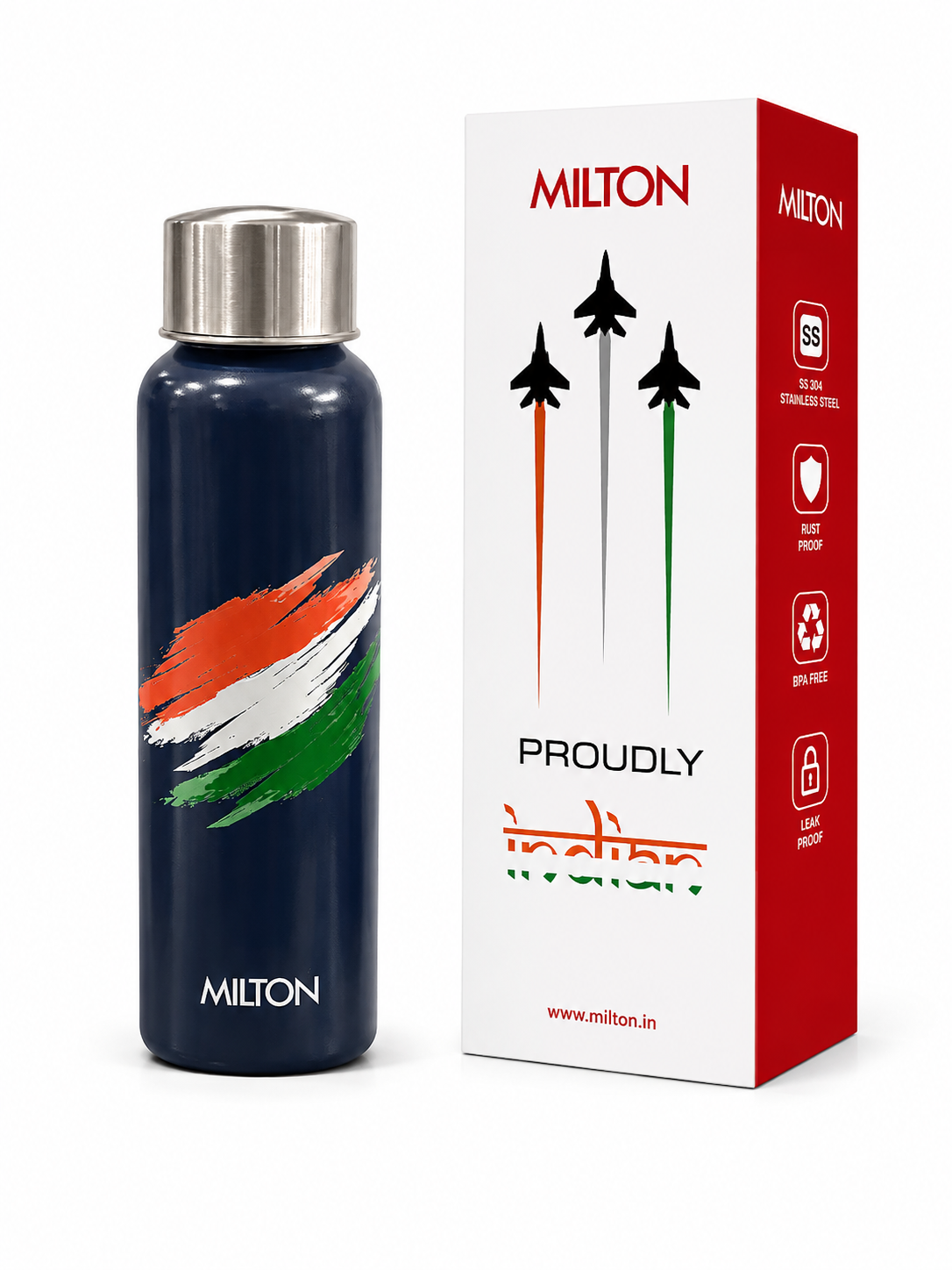 Milton Aqua  Proudly Indian 750 ml Stainless Steel Water Bottle