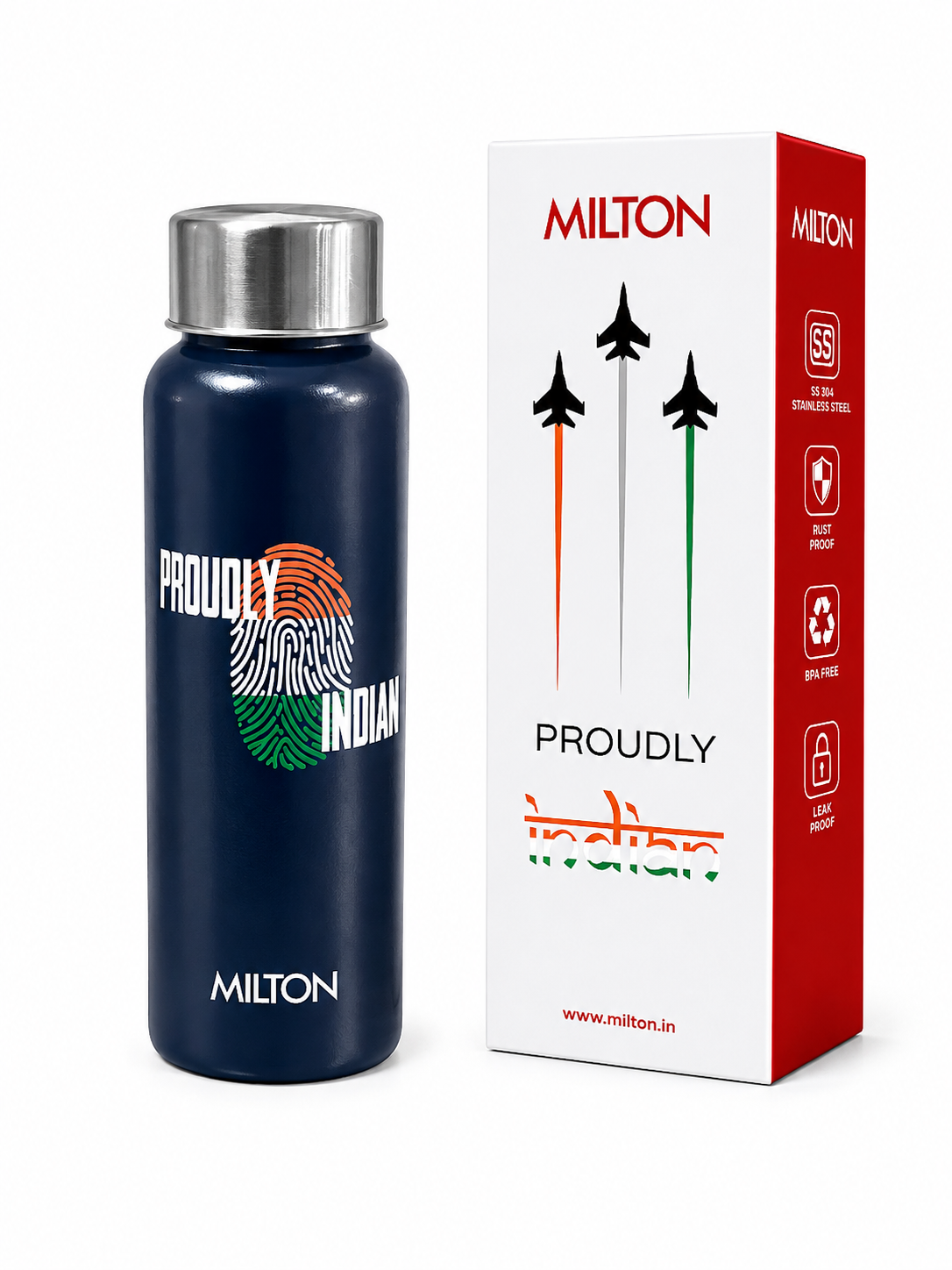 Milton Aqua  Proudly Indian 750 ml Stainless Steel Water Bottle