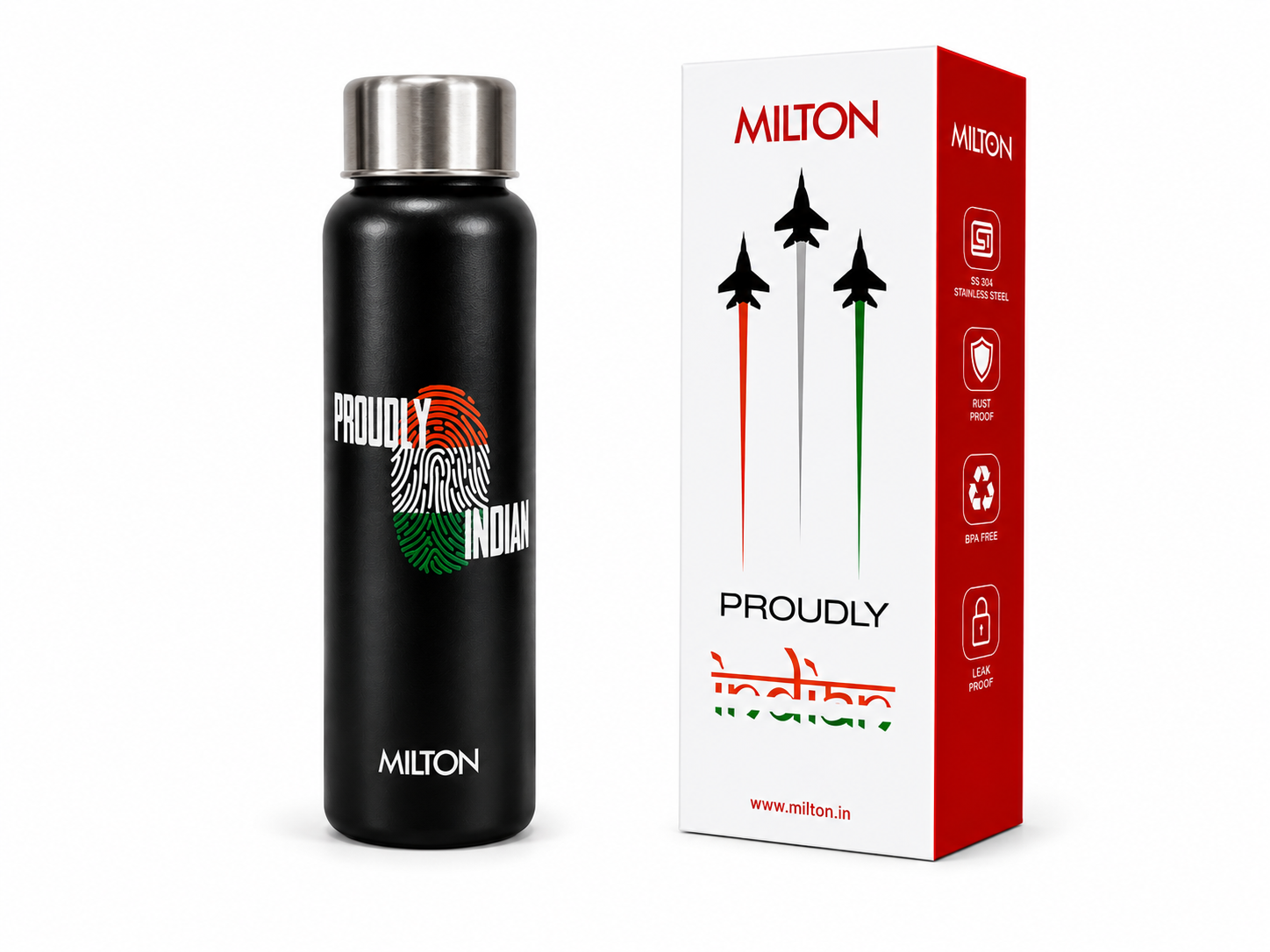 Milton Aqua  Proudly Indian 750 ml Stainless Steel Water Bottle
