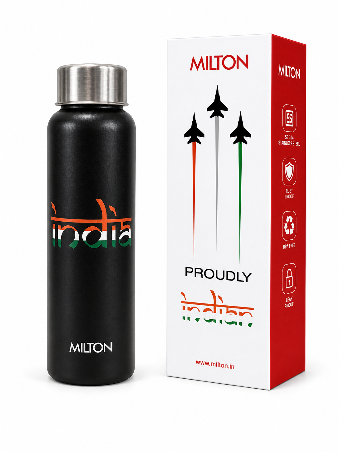 Milton Aqua  Proudly Indian 750 ml Stainless Steel Water Bottle