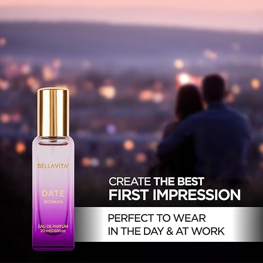 Bella Vita Luxury Date Woman | Long Lasting Perfume | Perfume for Woman | EDP 20ml | Pink Pepper, Jasmine & Vanilla | Floral & Fruity Premium Fragrance