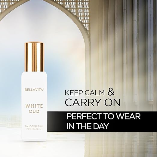 Bella Vita Luxury White Oud | Long Lasting Unisex EDP 20ml | with Orange, Patchouli, Musk | Oud & Fruity Premium Fragrance Perfume for Unisex | Great for Everyday Use