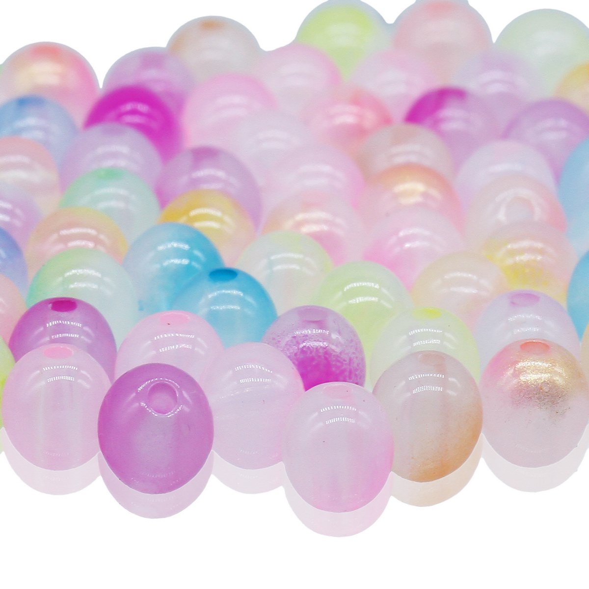 Jags Craft Beads Transparen Pastel Colours 8MM 20Gsm JCBP07