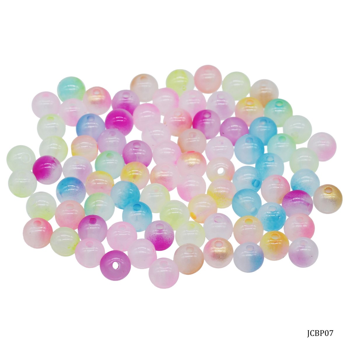Jags Craft Beads Transparen Pastel Colours 8MM 20Gsm JCBP07