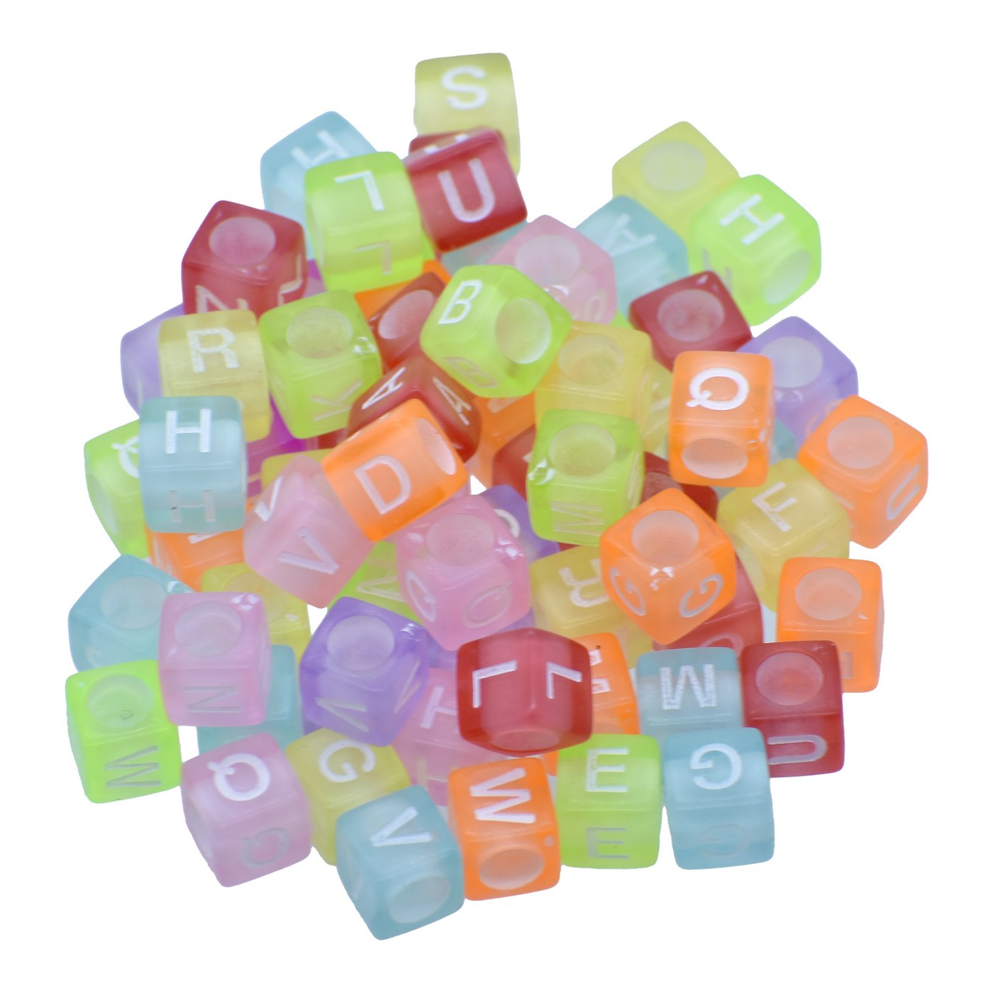Jags Craft Beads Alphabet Square Big 25gm 8X8MM JCB211