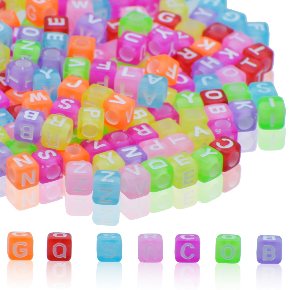 Jags Craft Beads Alphabet Square Small 25gm 6X6MM JCB204
