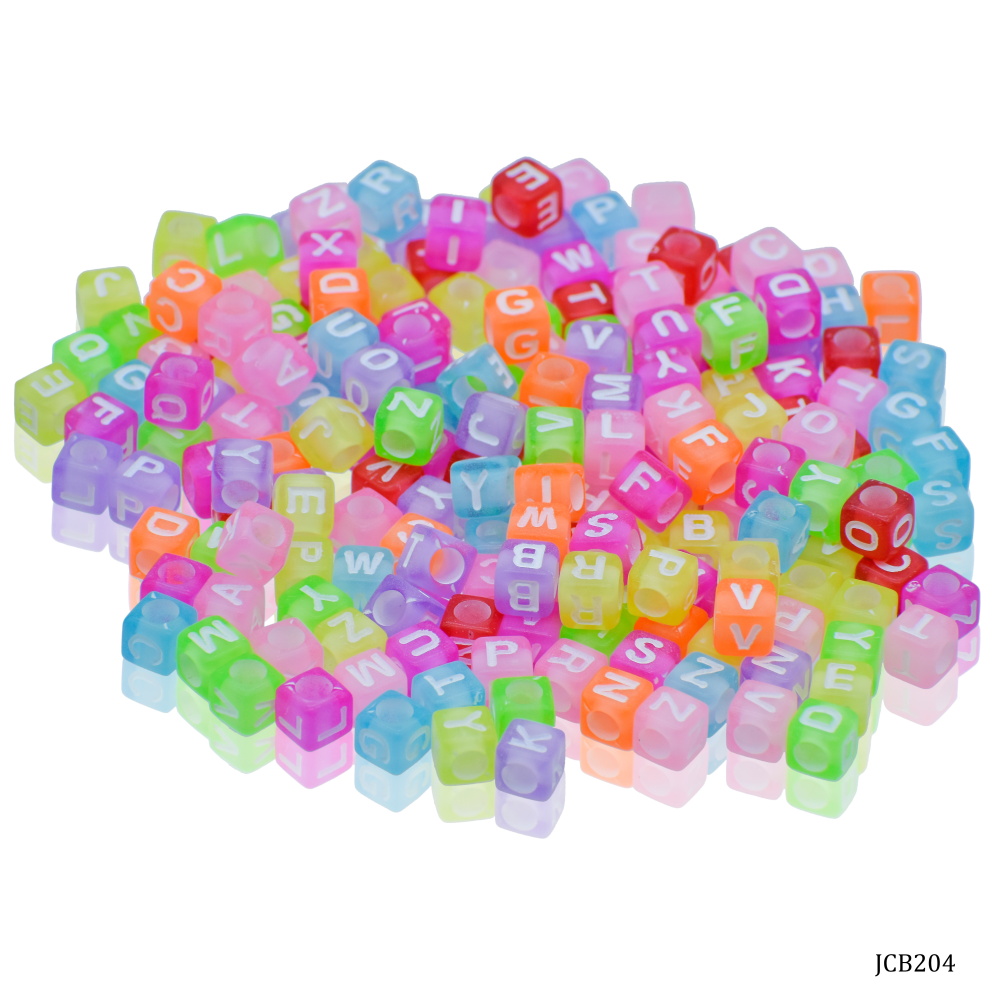 Jags Craft Beads Alphabet Square Small 25gm 6X6MM JCB204
