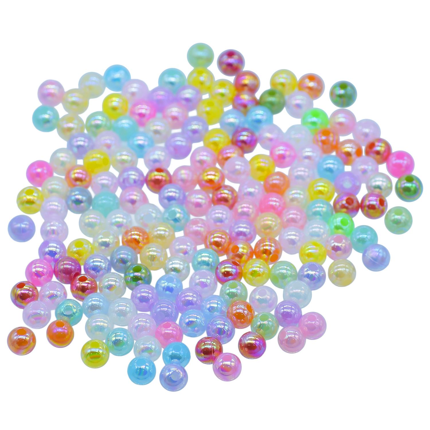 Jags Beads Plain Colourfull Multicolor 20Gsm 6MM JBPC6MM