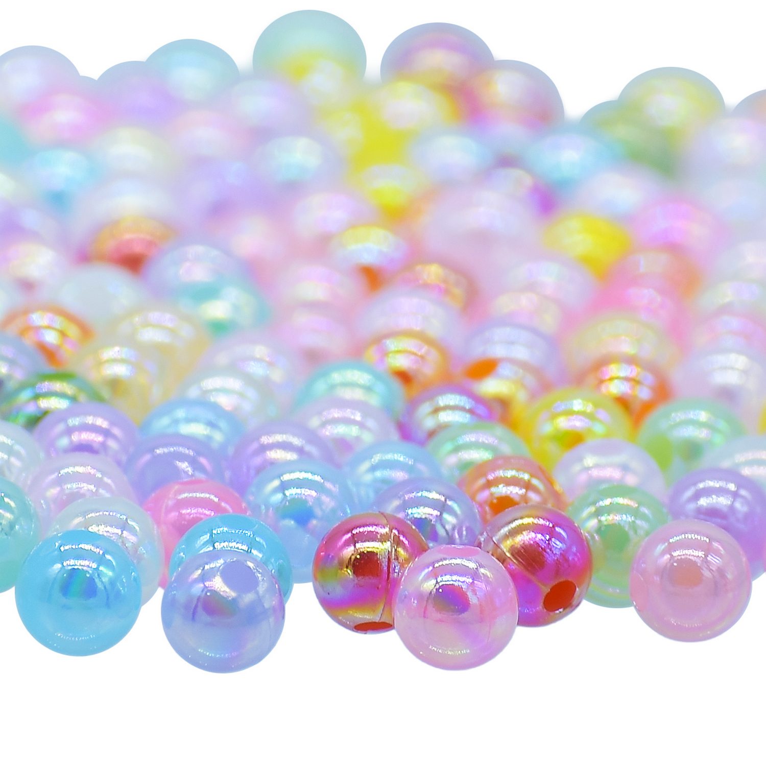 Jags Beads Plain Colourfull Multicolor 20Gsm 6MM JBPC6MM