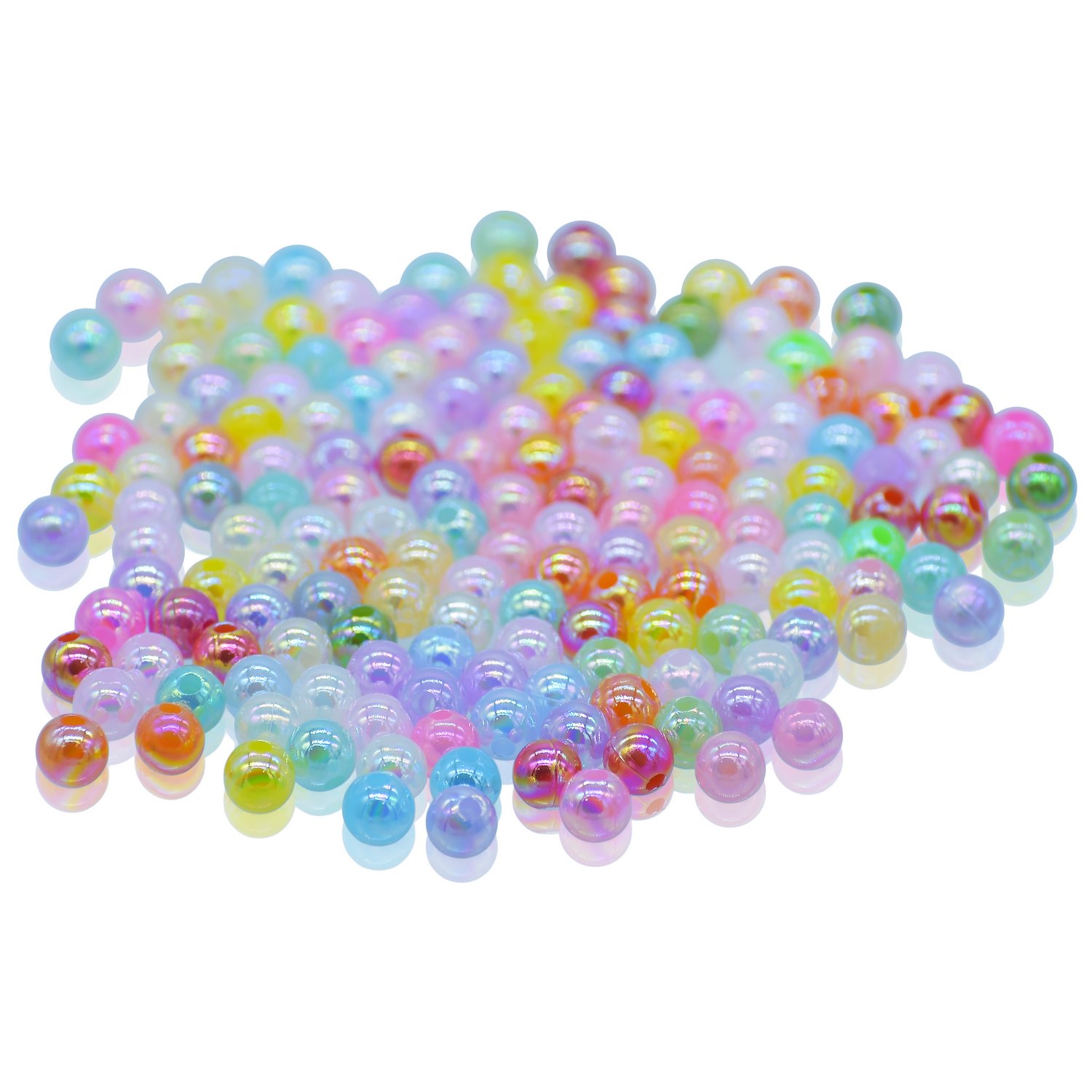 Jags Beads Plain Colourfull Multicolor 20Gsm 6MM JBPC6MM