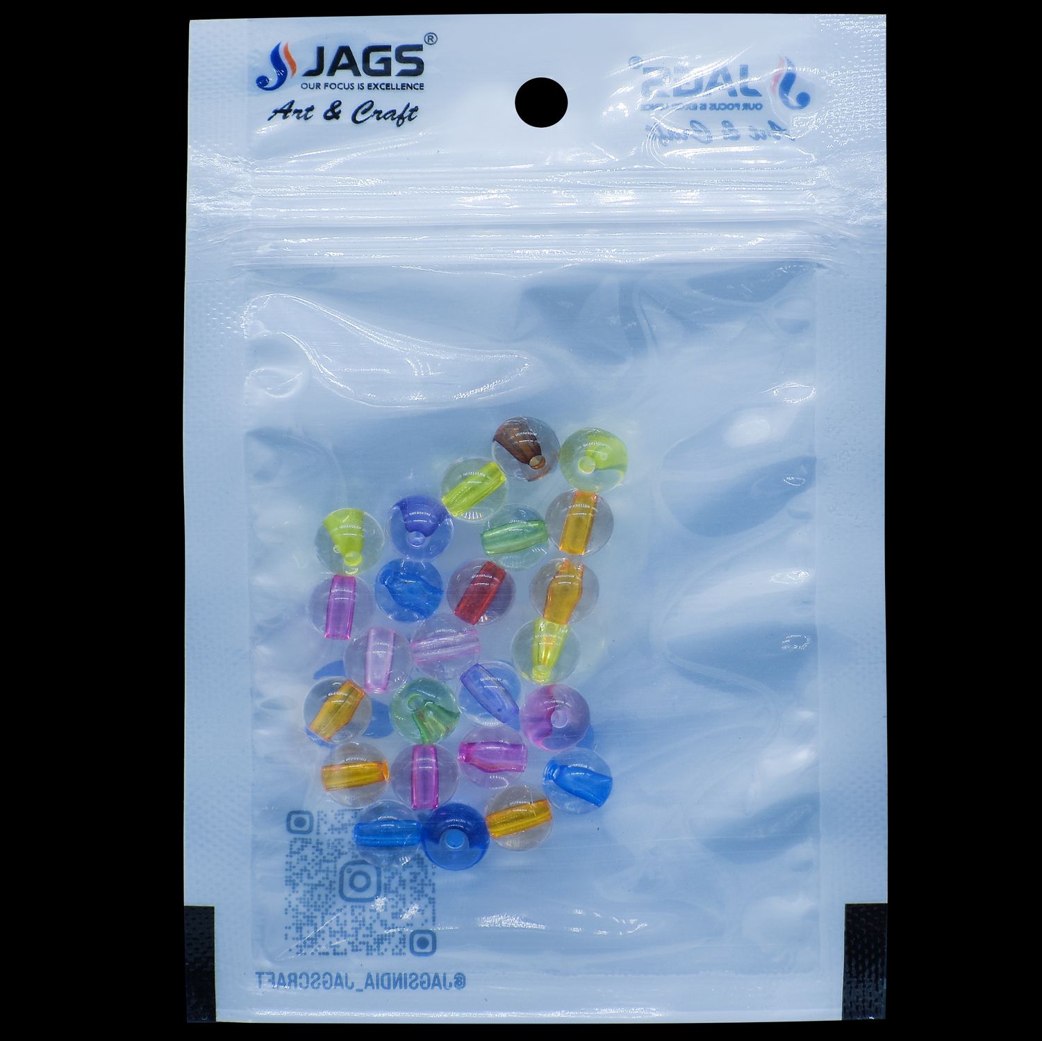 Jags Beads Raund Shape Multicolour 20Gram JCPP26