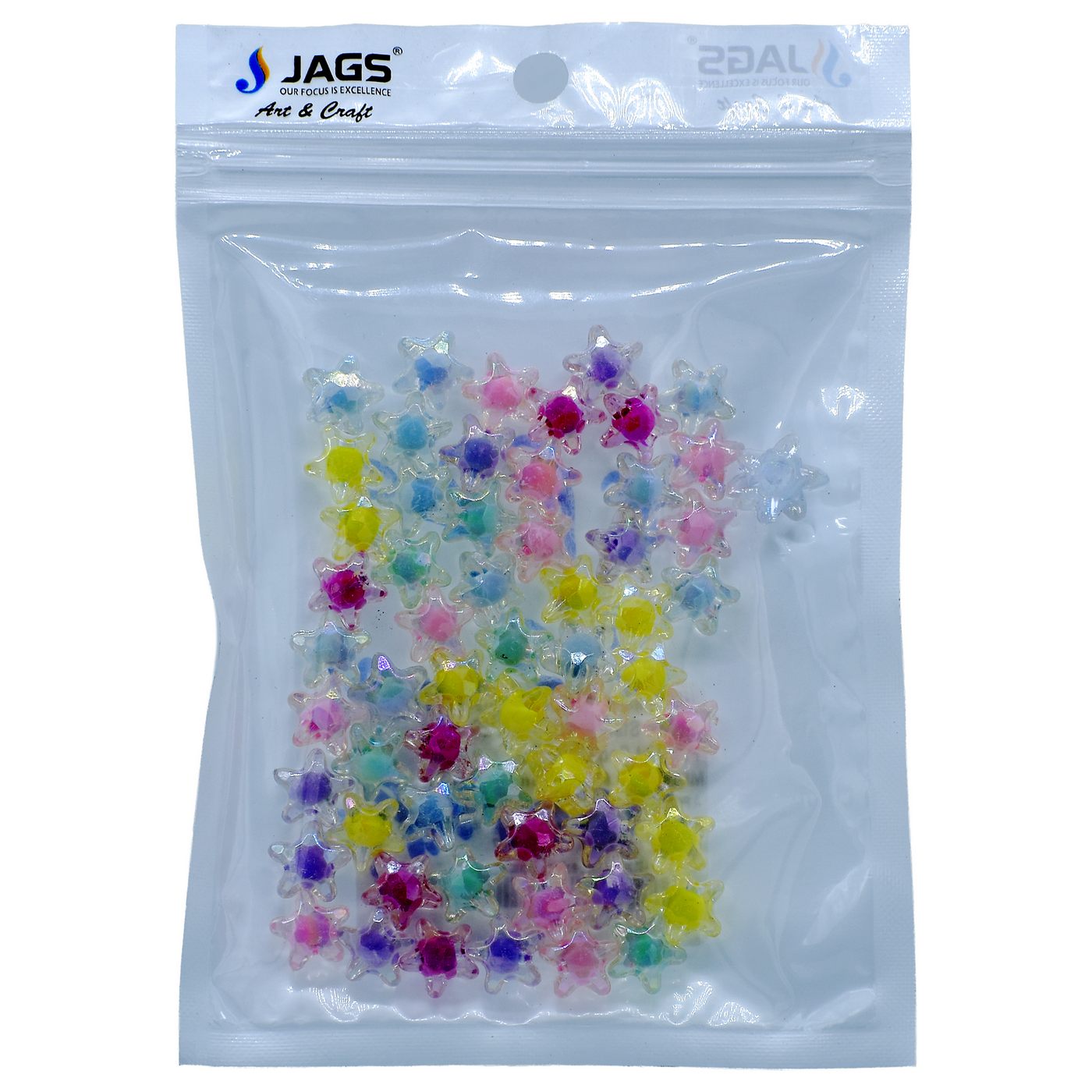 Jags Beads Two Ton Transparent Small Star 25GMS JCCP29