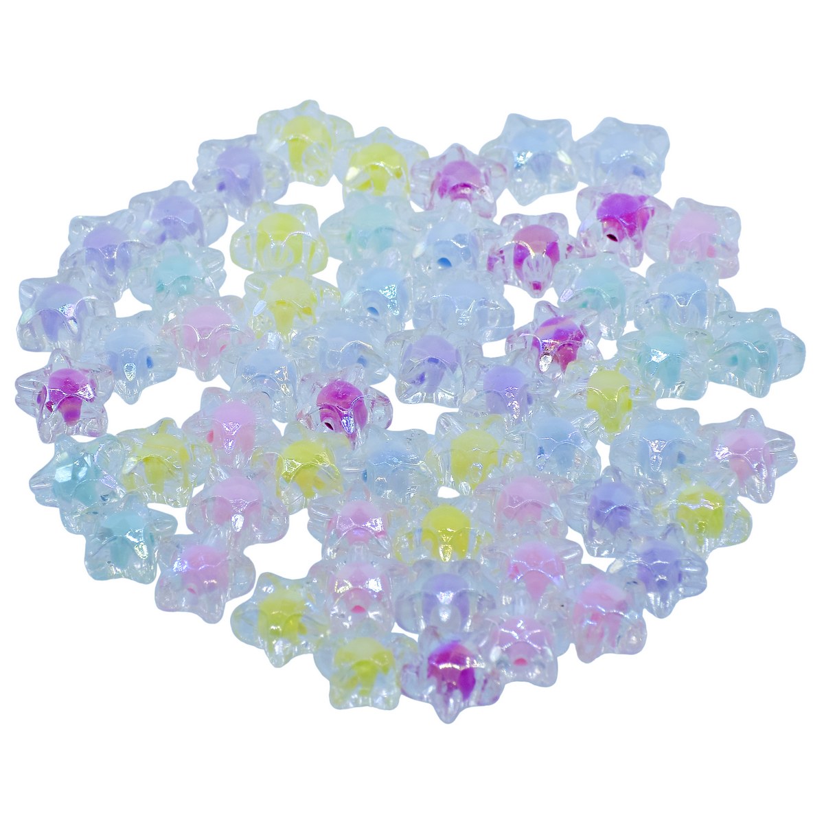 Jags Beads Two Ton Transparent Small Star 25GMS JCCP29