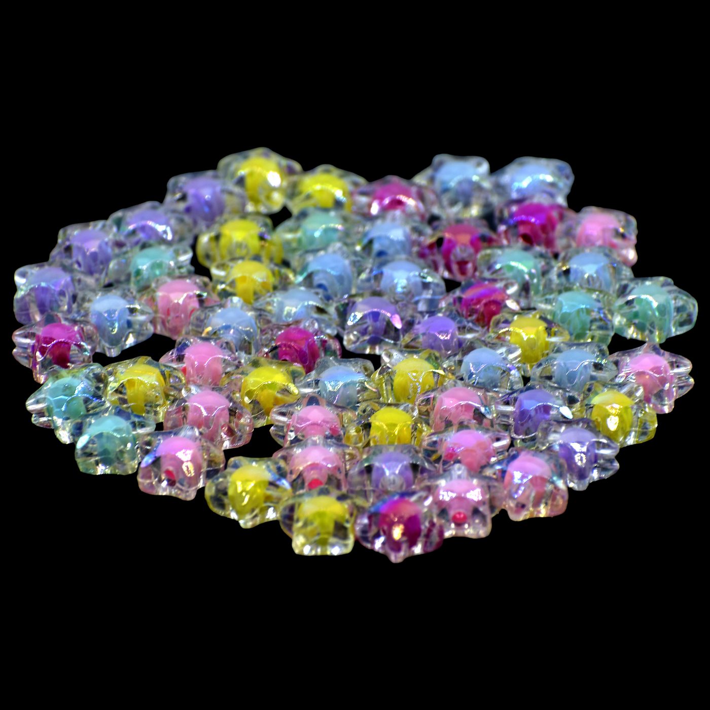 Jags Beads Two Ton Transparent Small Star 25GMS JCCP29