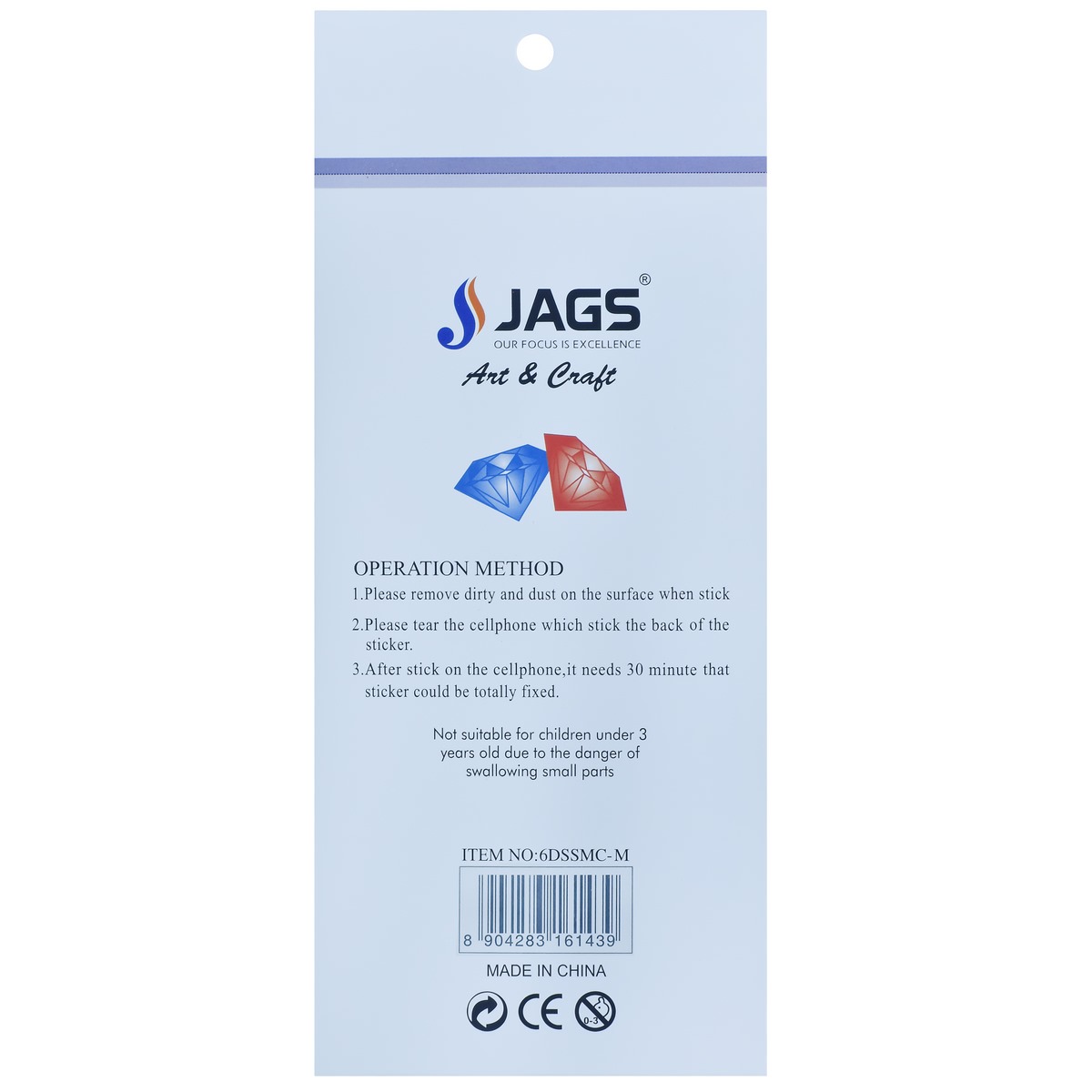 Sticker Diamond Multi Colour 6DSSMC-M