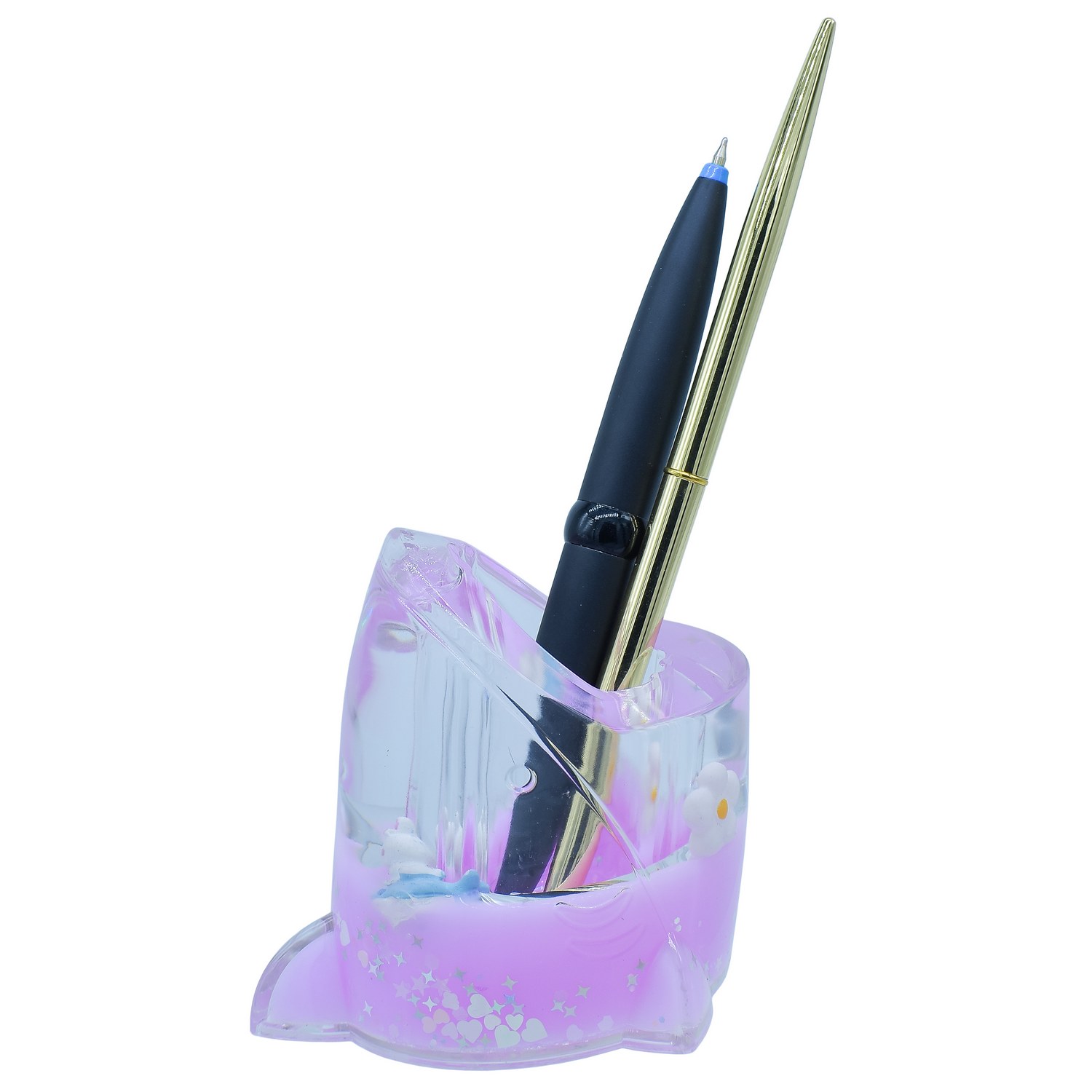 Paper Weight Liquid With Pen Container Dolphin SY169PW