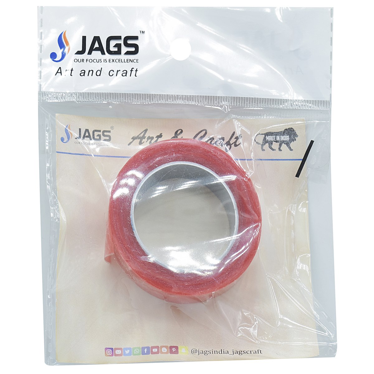 Tape Double Sided Red 5Mtr 24mm TDSR02