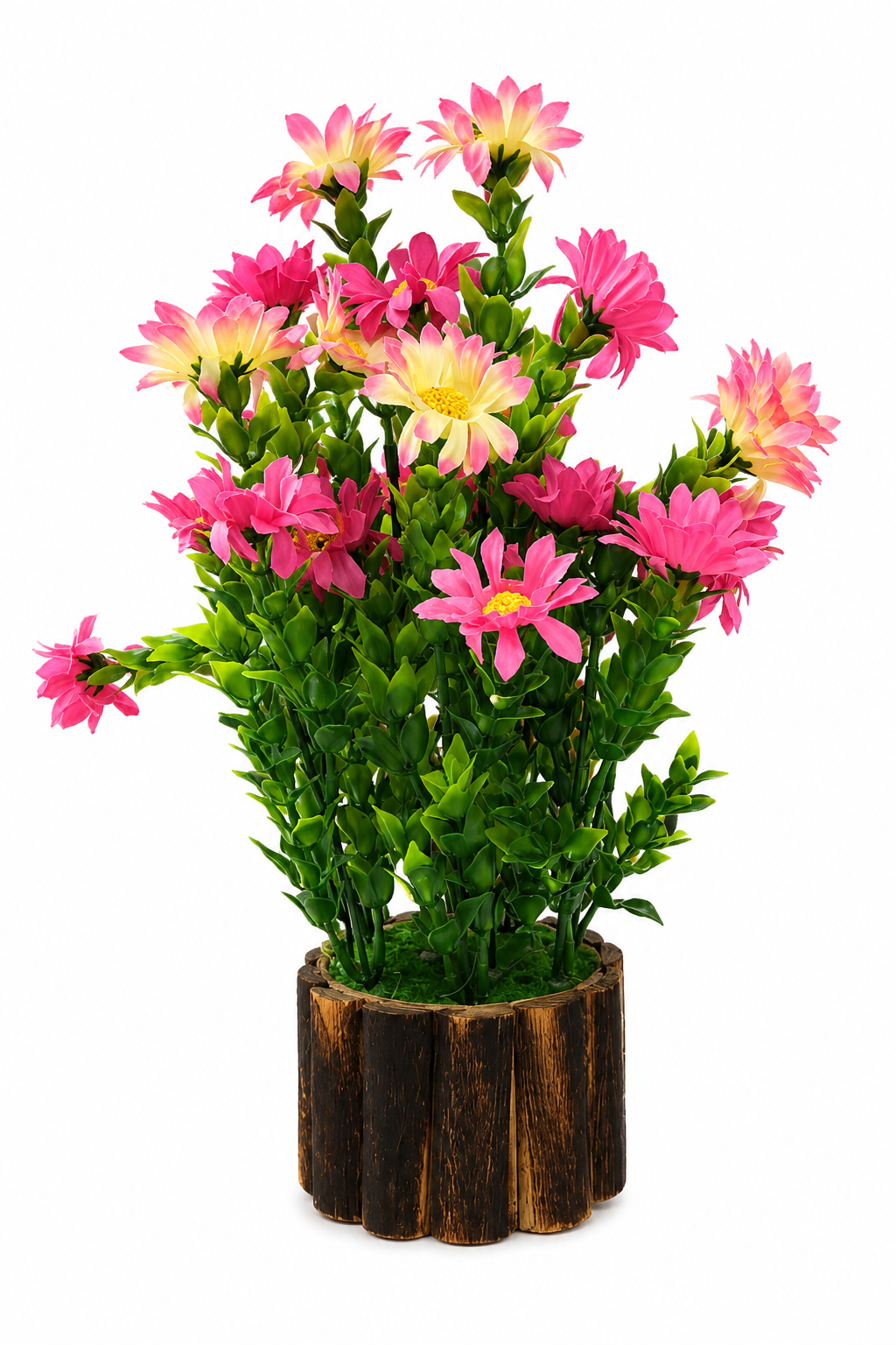 Artificial Dahlia Flower Plant with Decorative Pot