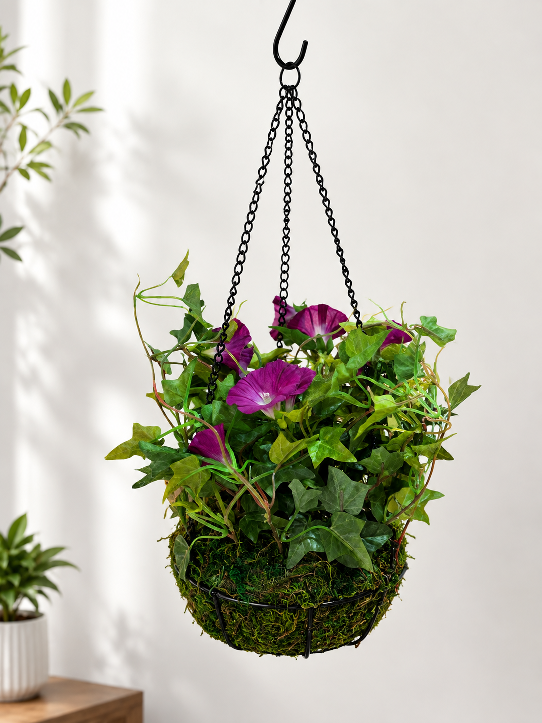 Artificial Hanging Petunia Flower Basket