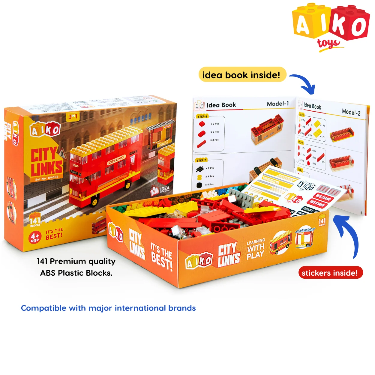  AIKO Toys City Links Building Blocks
