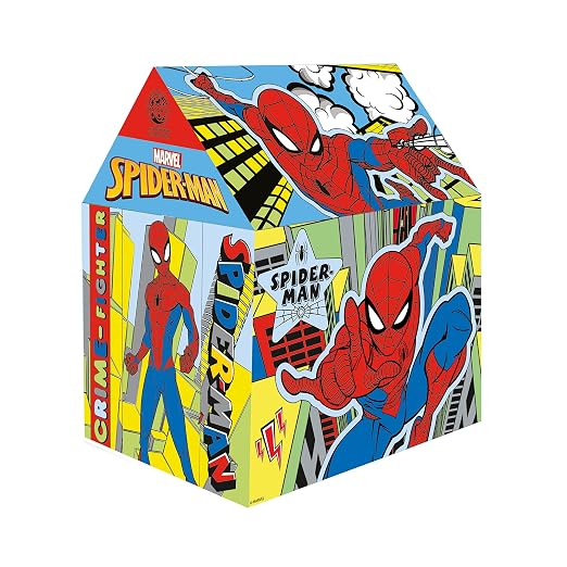 RATNA'S My Colouring Hut Disney Marvel Play Tent (36 x 29 x 40 cm) DIY Kit Washable&Re-usable for Kids 3+ Yrs (Spiderman), Tent House Theme