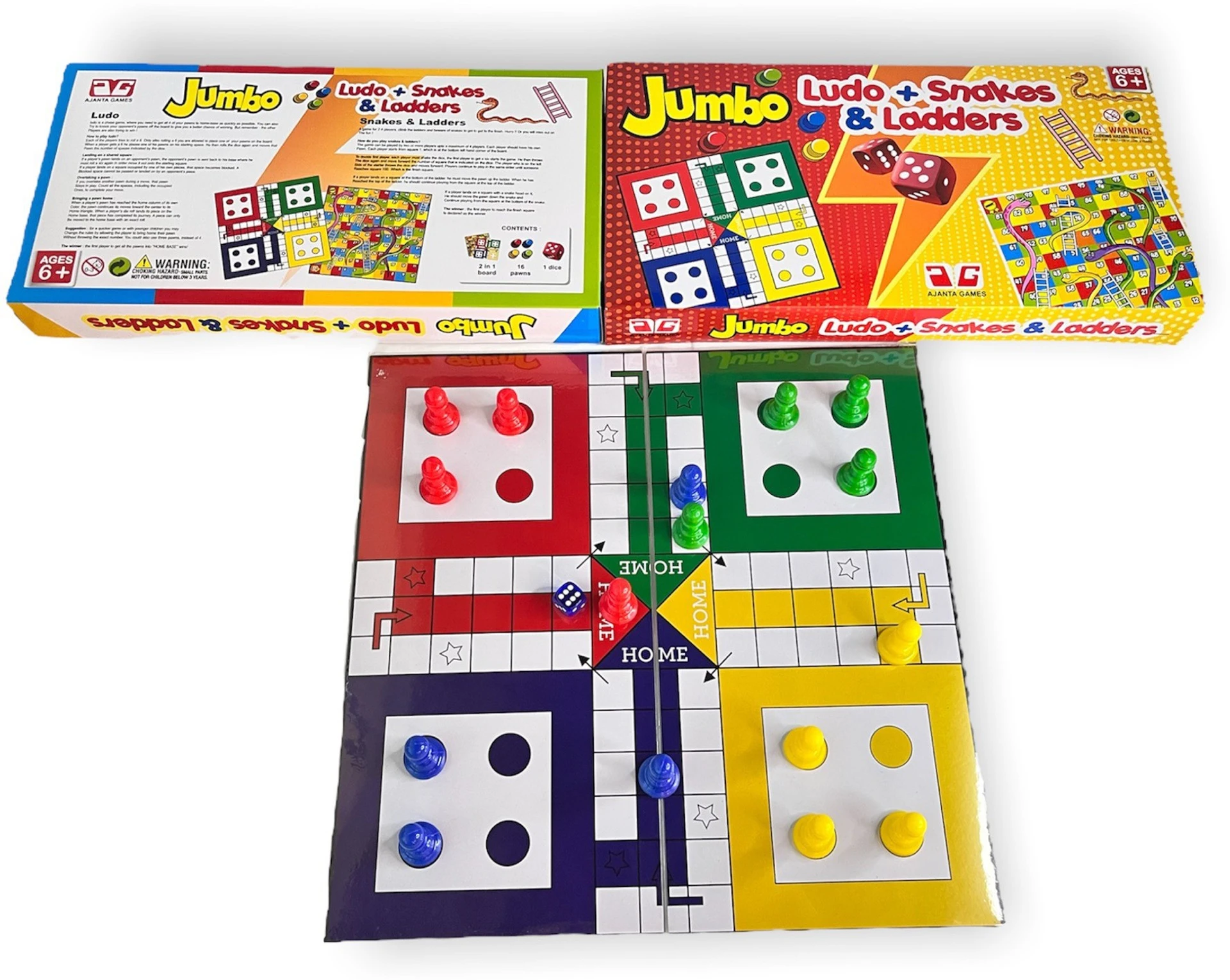 Ajanta Games Jumbo Ludo+snake _ ladder Party & Fun Board Game
