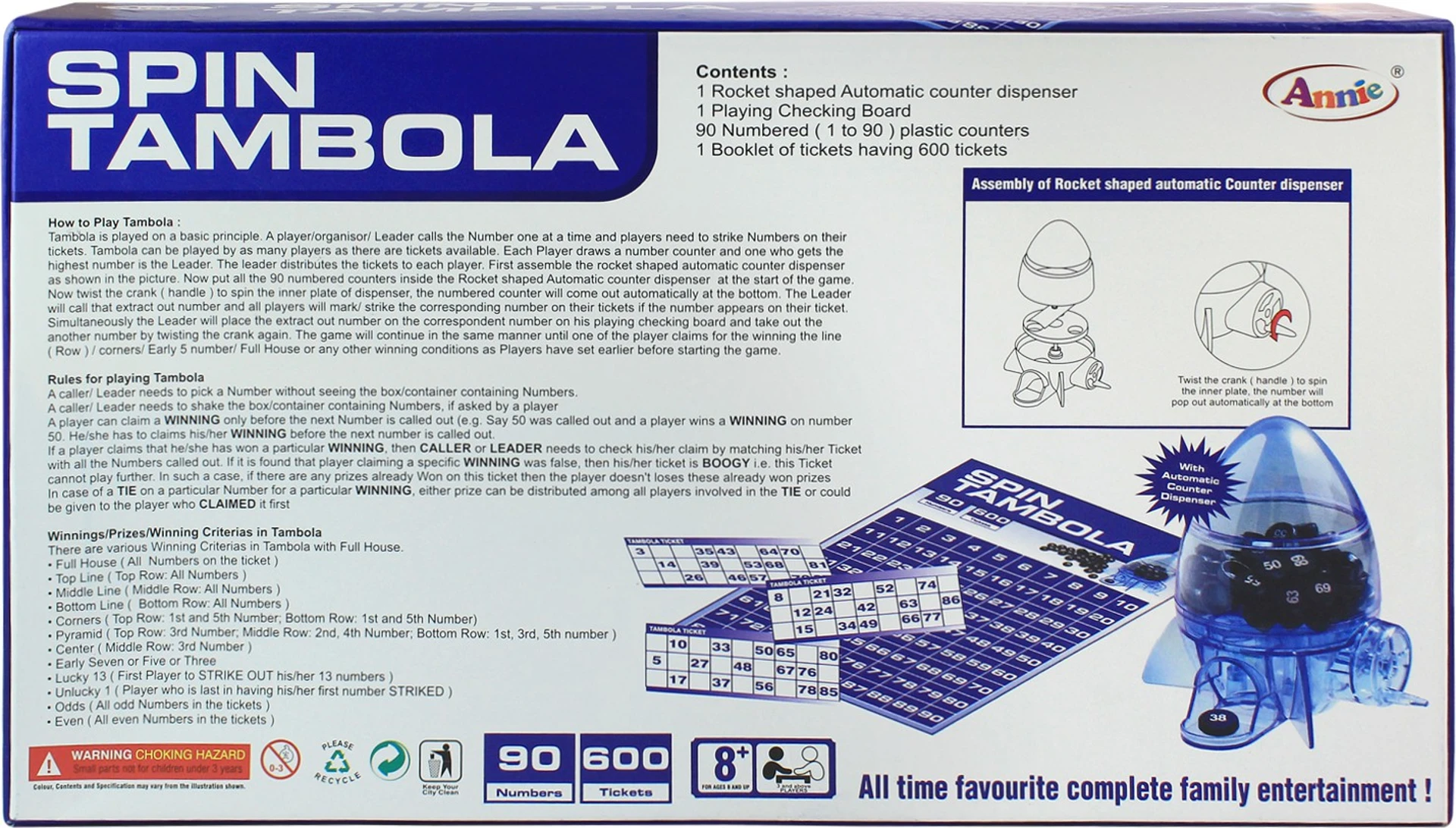 annie Spin Tambola Party & Fun Board Game