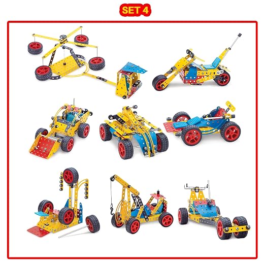 Toysbox MEC - O - Tec Set 4 Metal Construction Toy, Building Blocks, Educational Toys for 6+ yrs Boys and Girls, Multicolor