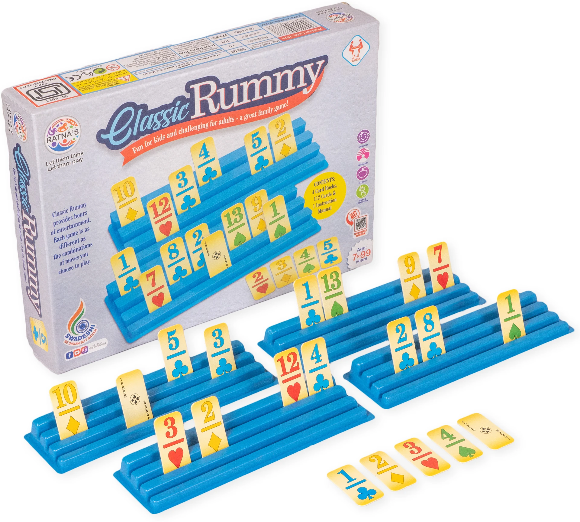 RATNA'S Classic Rummy Party & Fun Games Board Game 