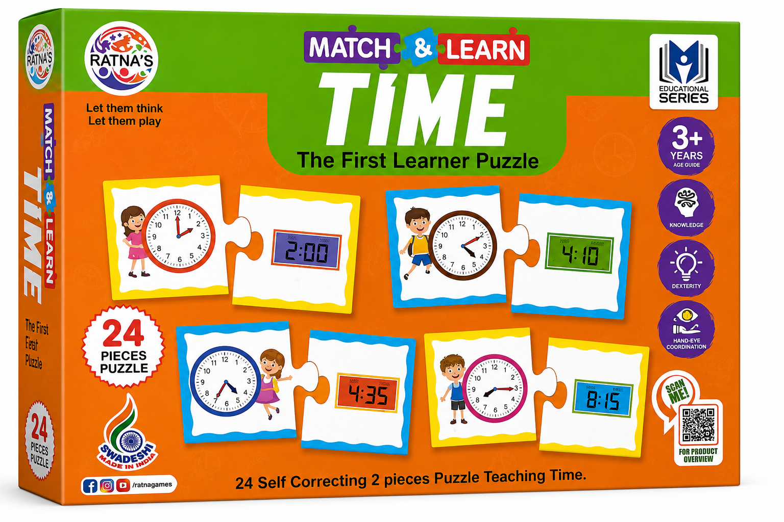 Ratna’s Match & Learn Time – The First Learner Puzzle