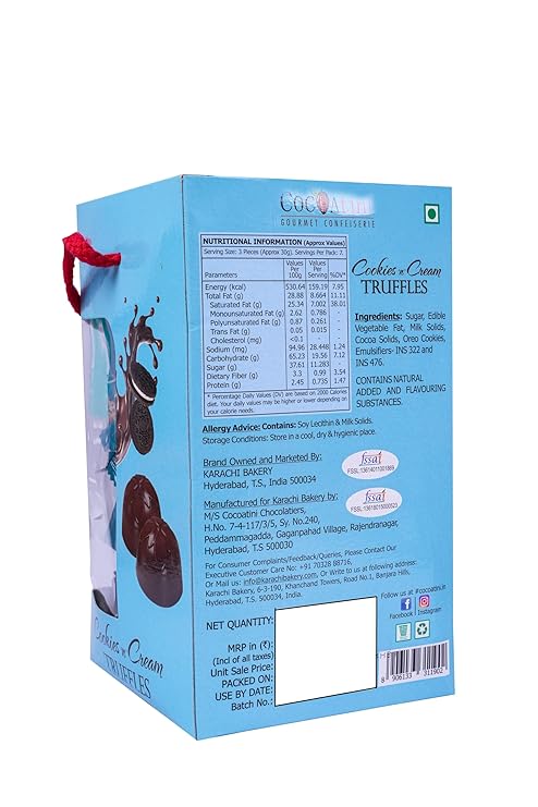Cocoatini Cream n Cookies Truffles 250g by Karachi Bakery
