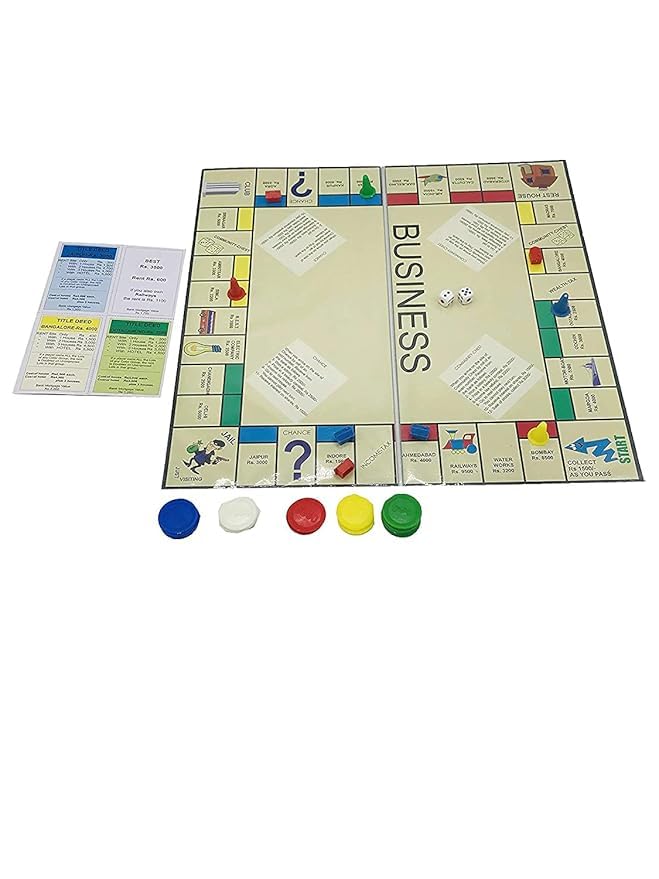 Ajanta Games Holiday Special 5 in 1 Premium Board Game Set, Includes Chess, Ludo, Snakes & Ladders, Business and Crossword, for Ages 3-15 Years