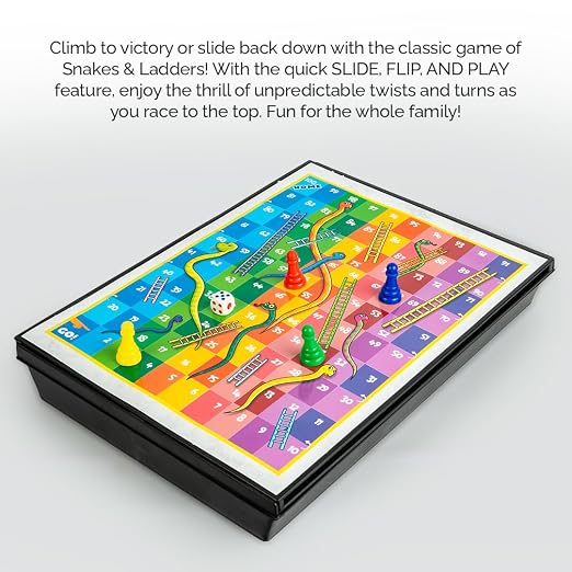  Ratna's Classic Games 3 in 1 Family Entertainer Table Top Board Games with Chess, Snakes & Ladders, Ludo for Ages 7-99 Years