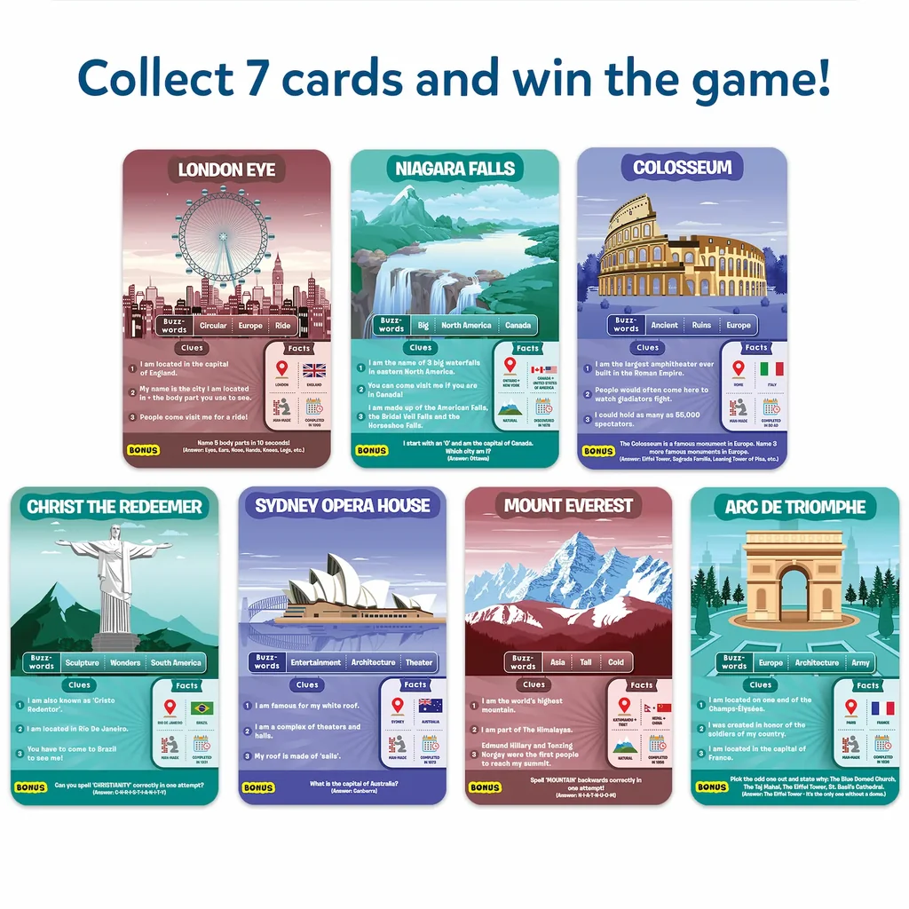 Guess in 10: Legendary Landmarks | Trivia Card Game (ages 8+)