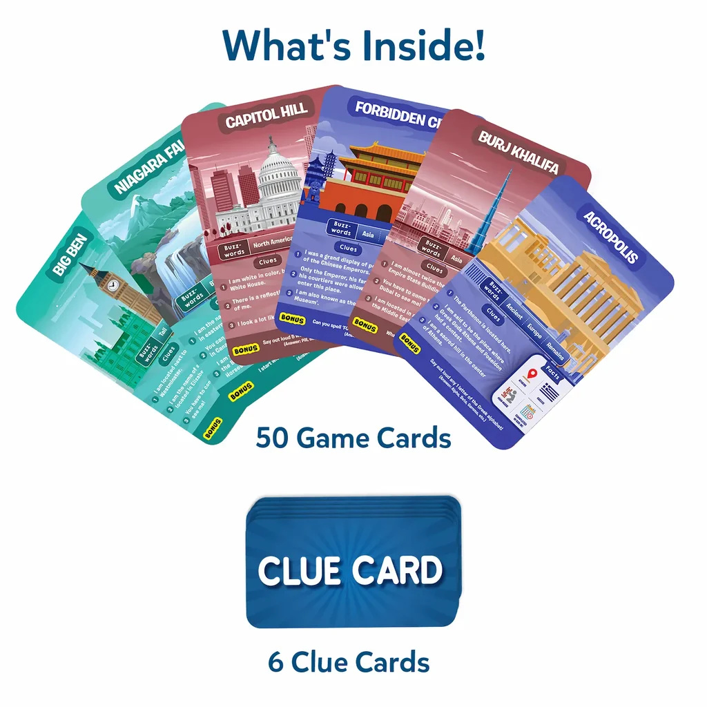 Guess in 10: Legendary Landmarks | Trivia Card Game (ages 8+)