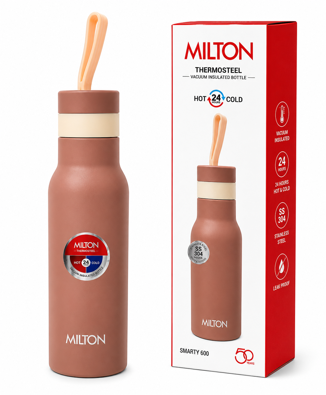 Milton Thermosteel Smarty 600 Vacuum Insulated Bottle – 600 ml