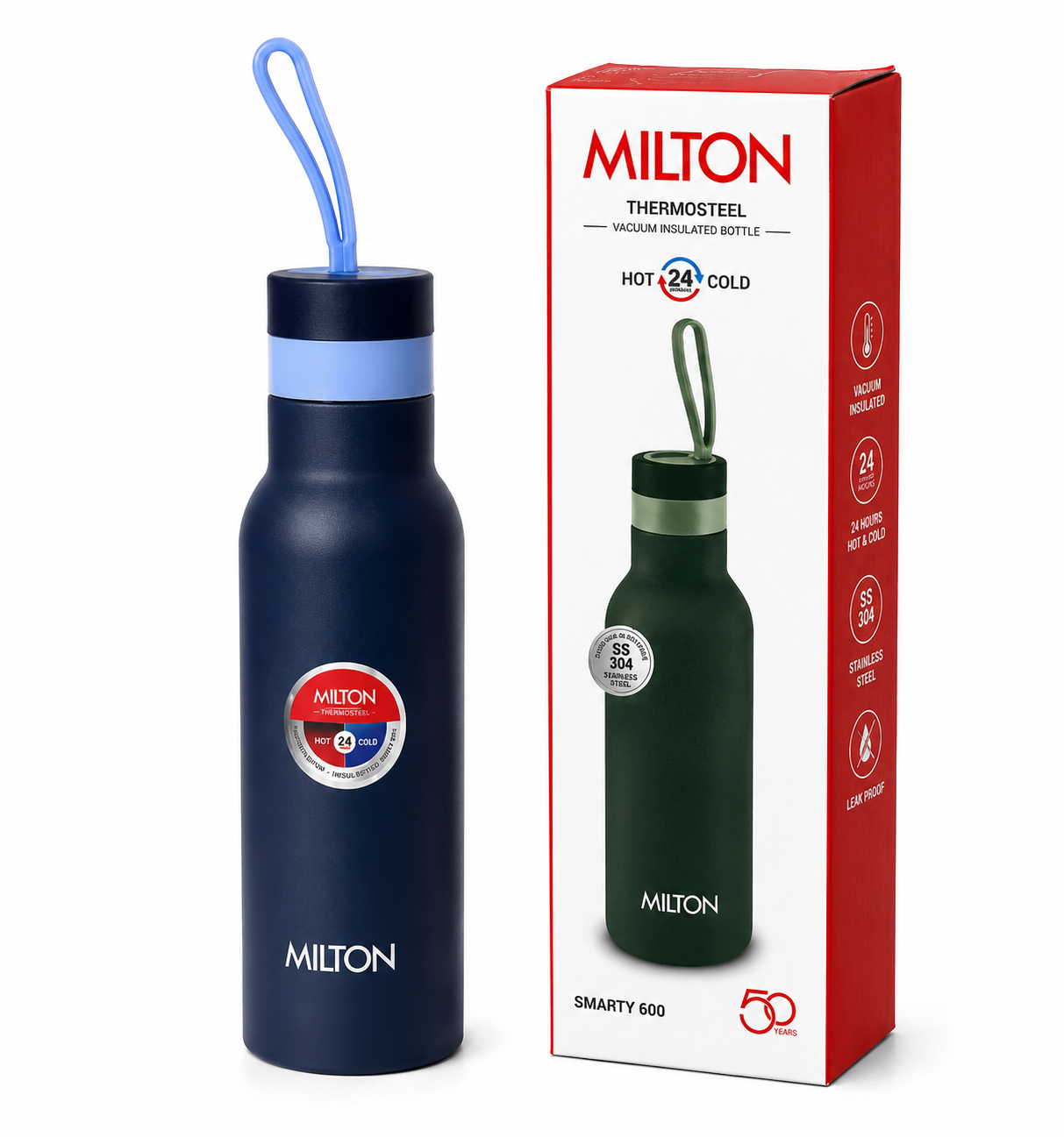 Milton Thermosteel Smarty 600 Vacuum Insulated Bottle – 600 ml